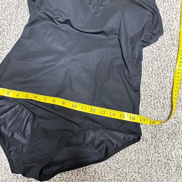 ARTESANDS One Piece Swimsuit MULTI CUP Built In Bra Lined Scoop Neck Black 10 - Picture 13 of 16